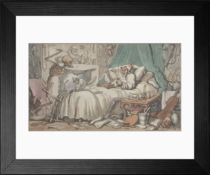 Framed Print : The Antiquarys Last Will and Testament (from The English Dance of Death, vol Framed Print : The Antiquarys Last Will and Testament (from The English Dance of Death, vol