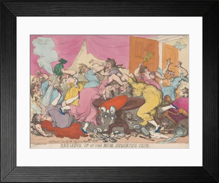 Framed Print : Breaking Up of the Blue Stocking Club, March 1, 1815. March 1, 1815 Framed Print : Breaking Up of the Blue Stocking Club, March 1, 1815. March 1, 1815