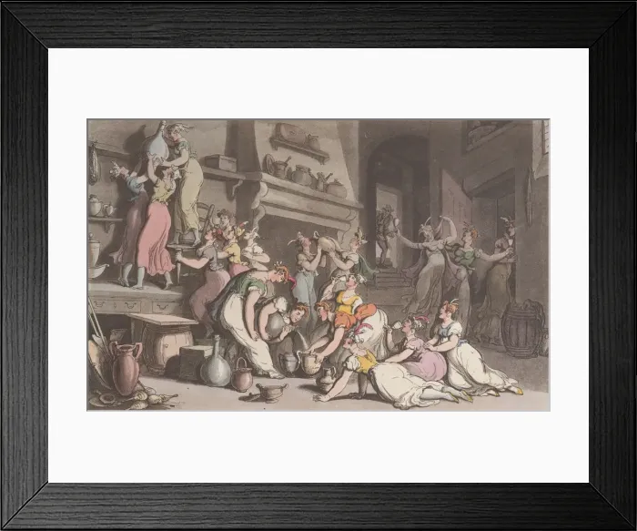 Framed Print : A Bacchanalian Scene at Don Luigis Ball, from Naples and the Campagna Felice: in Framed Print : A Bacchanalian Scene at Don Luigis Ball, from Naples and the Campagna Felice: in