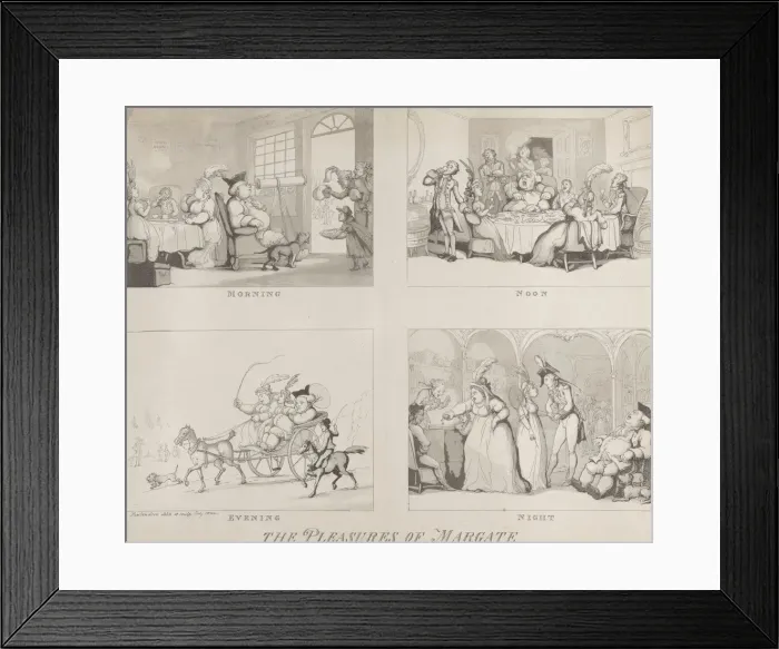 Framed Print : The Pleasures of Margate, July 25, 1800. July 25, 1800. Creator: Thomas Rowlandson Framed Print : The Pleasures of Margate, July 25, 1800. July 25, 1800. Creator: Thomas Rowlandson
