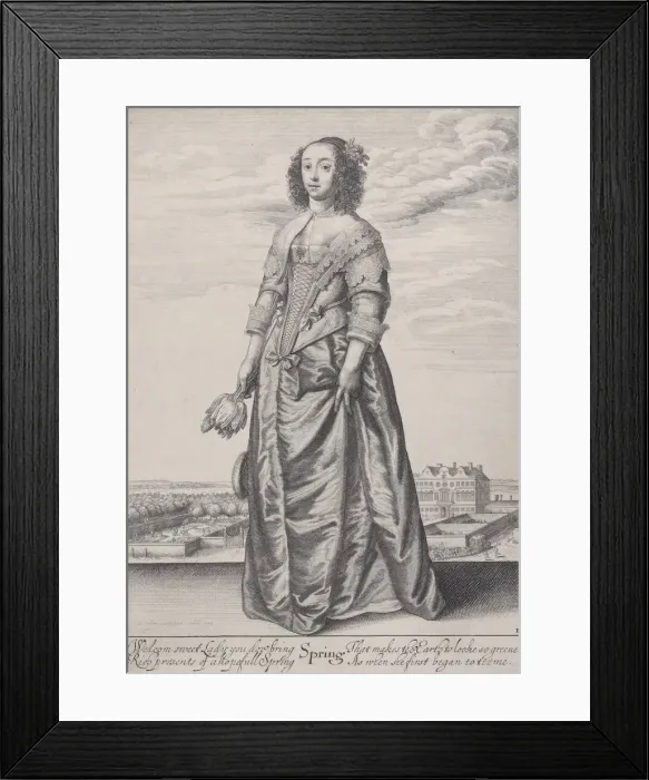 Framed Print : Spring, from The Seasons, 1643-44. 1643-44. Creator: Wenceslaus Hollar Framed Print : Spring, from The Seasons, 1643-44. 1643-44. Creator: Wenceslaus Hollar