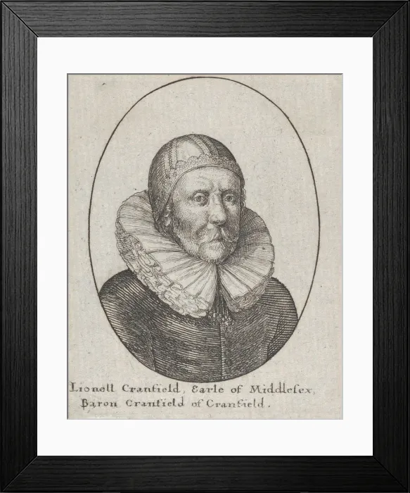 Framed Print : Lionell Cranfield, Earl of Middlesex, Baron Cranfield of Cranfield, 1644. 1644 Framed Print : Lionell Cranfield, Earl of Middlesex, Baron Cranfield of Cranfield, 1644. 1644