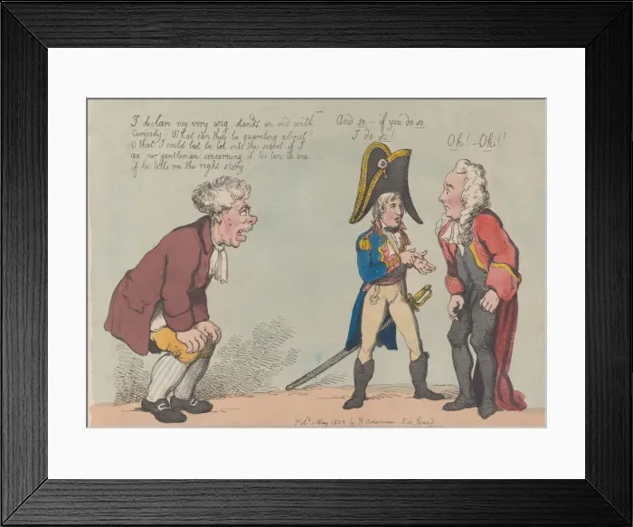 Framed Print : John Bull Listening to the Quarrels of State Affairs, May 1, 1803. May 1, 1803 Framed Print : John Bull Listening to the Quarrels of State Affairs, May 1, 1803. May 1, 1803