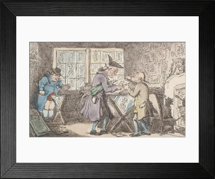 Framed Print : Connoisseurs-or Portrait Collectors !!!, 1807. 1807. Creator: Thomas Rowlandson