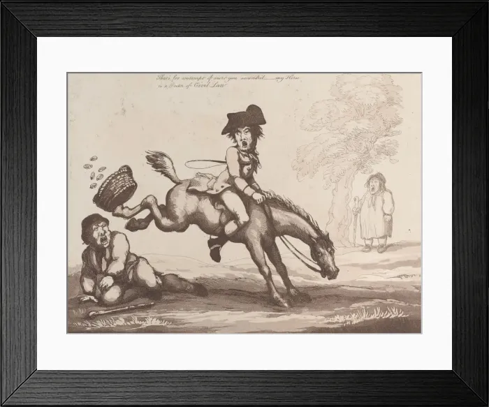 Framed Print : Horse Accomplishments, Sketch 7: A Civilian !!, August 1, 1799. August 1, 1799 Framed Print : Horse Accomplishments, Sketch 7: A Civilian !!, August 1, 1799. August 1, 1799