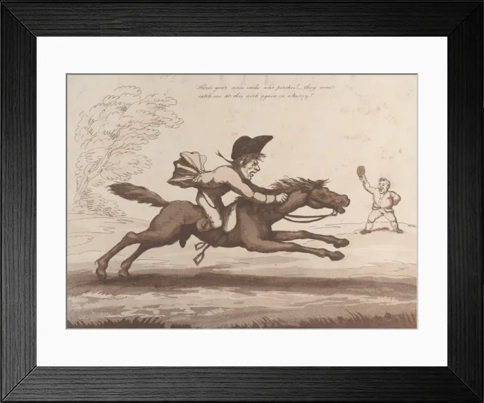Framed Print : Horse Accomplishments, Sketch 11: A Land Measurer !!, August 1, 1799. August 1, 1799 Framed Print : Horse Accomplishments, Sketch 11: A Land Measurer !!, August 1, 1799. August 1, 1799