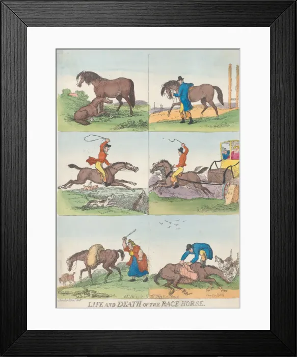Framed Print : Life and Death of the Race Horse, September 25, 1811. September 25, 1811 Framed Print : Life and Death of the Race Horse, September 25, 1811. September 25, 1811