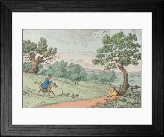 Framed Print : Rural Sports, or an Old Mole Catcher in Full Scent, [1811], reprint. [1811], reprint