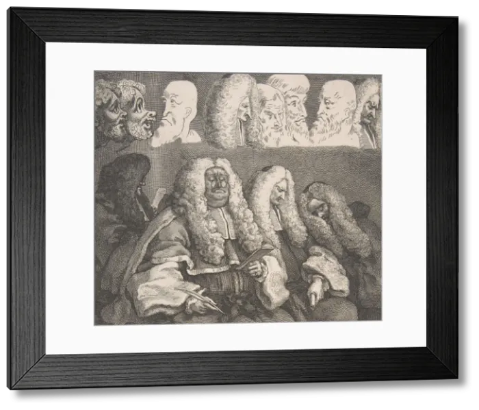 Framed Print : The Bench, 1758-64. 1758-64. Creator: William Hogarth Framed Print : The Bench, 1758-64. 1758-64. Creator: William Hogarth