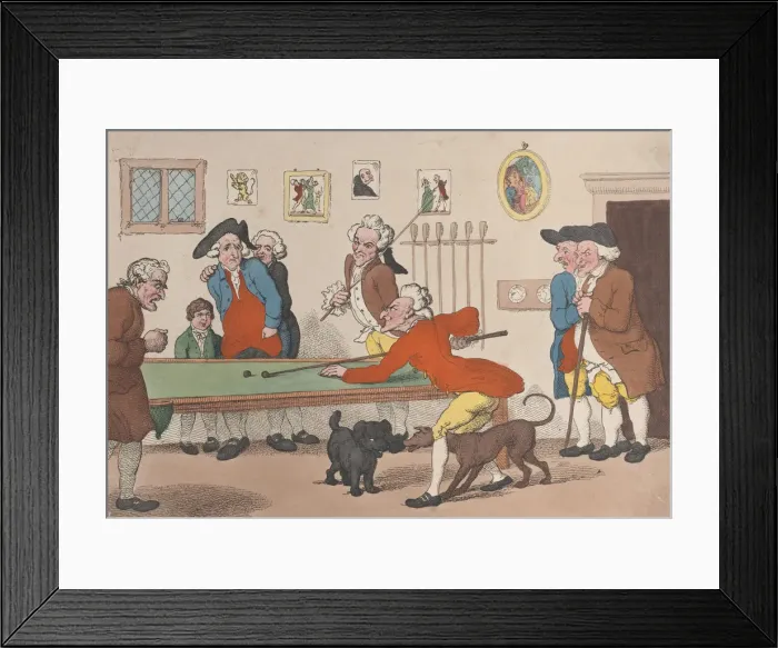 Framed Print : Billiards, March 1, 1803. March 1, 1803. Creator: Thomas Rowlandson Framed Print : Billiards, March 1, 1803. March 1, 1803. Creator: Thomas Rowlandson