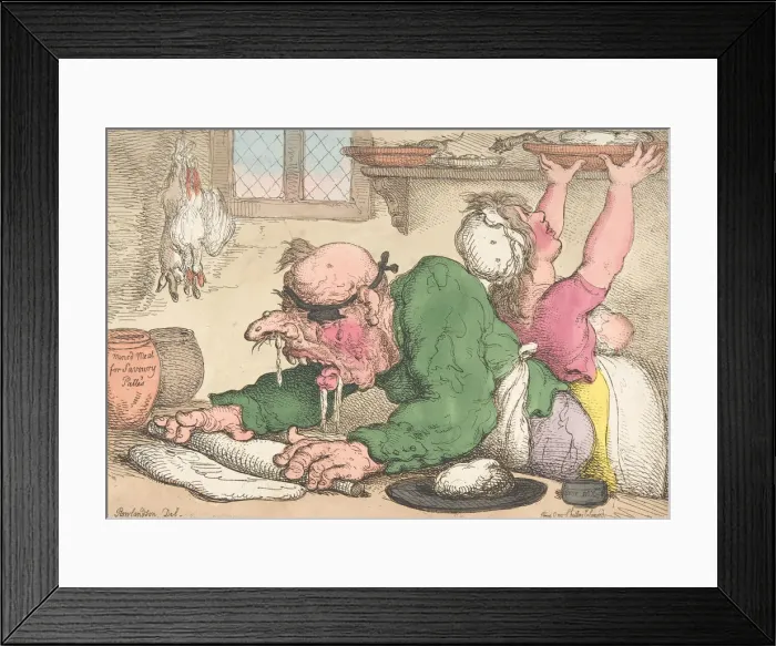 Framed Print : Dinners Drest in the Neatest Manner, October 1811. October 1811 Framed Print : Dinners Drest in the Neatest Manner, October 1811. October 1811