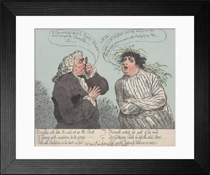 Framed Print : The Incurable, April 4, 1784. April 4, 1784. Creator: Thomas Rowlandson Framed Print : The Incurable, April 4, 1784. April 4, 1784. Creator: Thomas Rowlandson