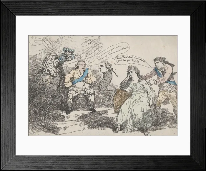 Framed Print : Secret Influence Directing The New P-l-t [Parliament], May 18, 1784. May 18, 1784
