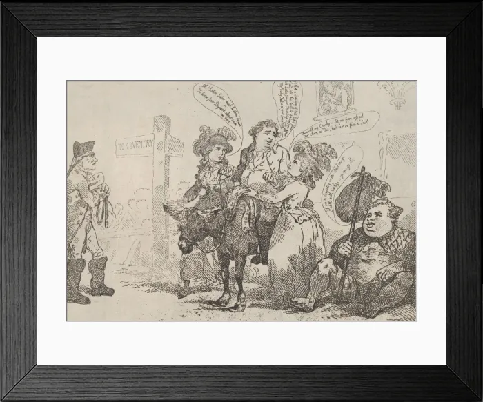 Framed Print : The Departure, April 29, 1784. April 29, 1784. Creator: Thomas Rowlandson Framed Print : The Departure, April 29, 1784. April 29, 1784. Creator: Thomas Rowlandson