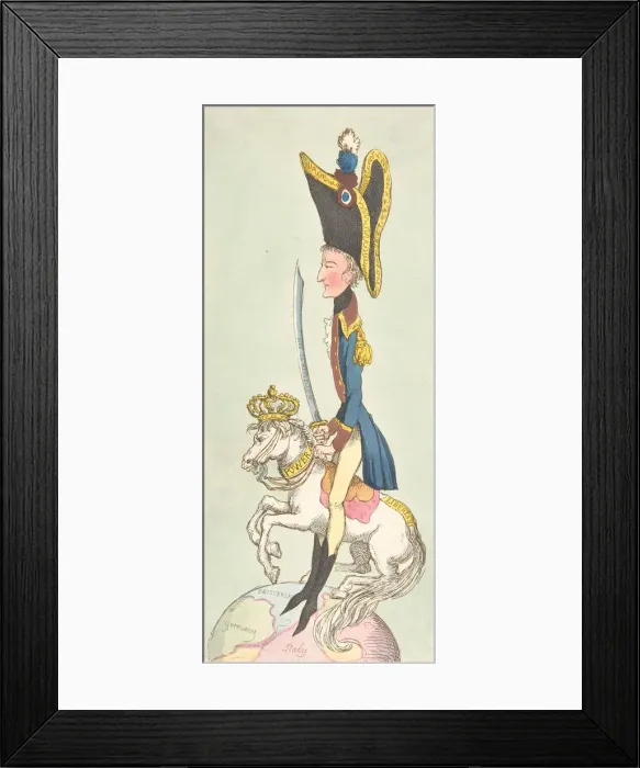 Framed Print : A Great Man on His Hobby Horse, 1803. 1803. Creator: Thomas Rowlandson Framed Print : A Great Man on His Hobby Horse, 1803. 1803. Creator: Thomas Rowlandson
