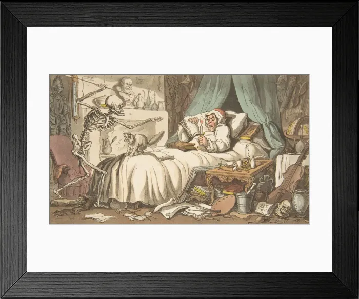 Framed Print : The Antiquarys Last Will and Testament (The English Dance of Death, plate 2), Ap Framed Print : The Antiquarys Last Will and Testament (The English Dance of Death, plate 2), Ap