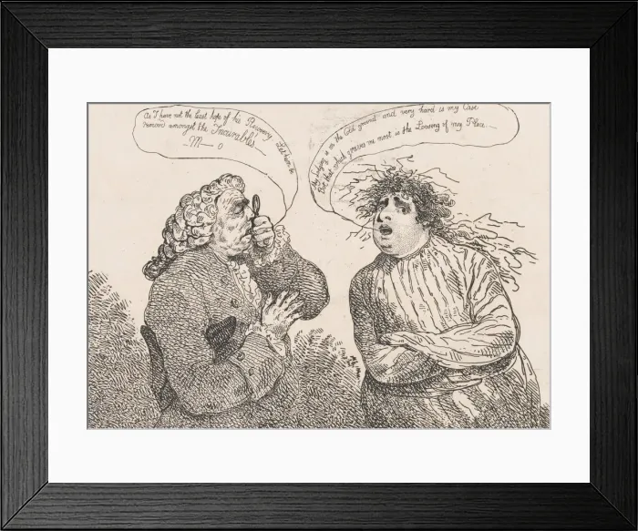 Framed Print : The Incurable, April 4, 1784. April 4, 1784. Creator: Thomas Rowlandson Framed Print : The Incurable, April 4, 1784. April 4, 1784. Creator: Thomas Rowlandson