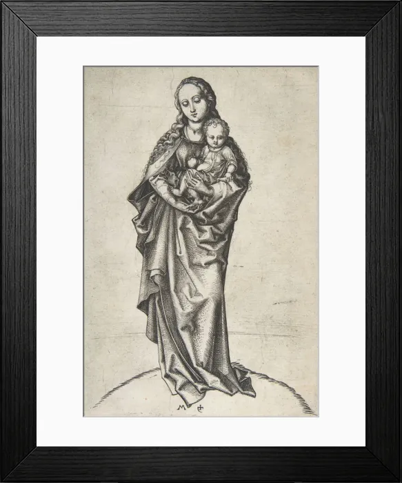 Framed Print : Virgin and Child with an Apple, ca. 1475. ca. 1475. Creator: Martin Schongauer Framed Print : Virgin and Child with an Apple, ca. 1475. ca. 1475. Creator: Martin Schongauer