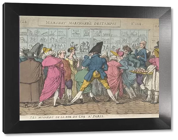 Les Musards de la Rue du Coq a Paris (Dawdlers of the Rue Coq, Paris), ca. 1810. ca