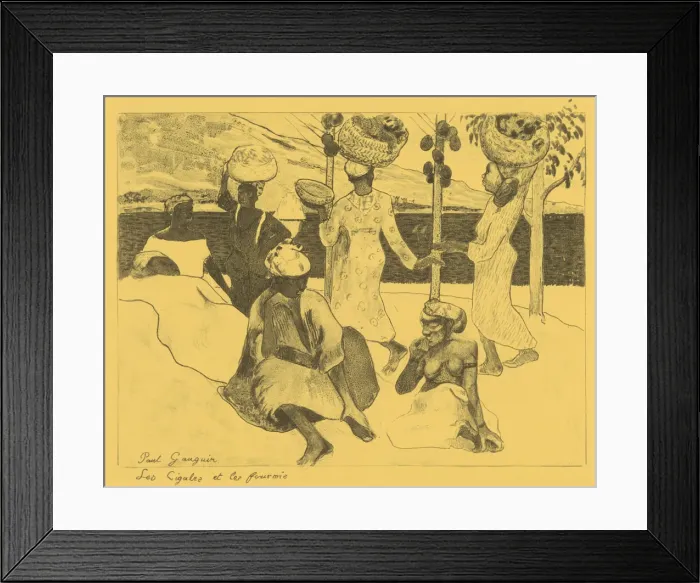 Framed Print : The Grasshoppers and the Ants: A Souvenir of Martinique Framed Print : The Grasshoppers and the Ants: A Souvenir of Martinique
