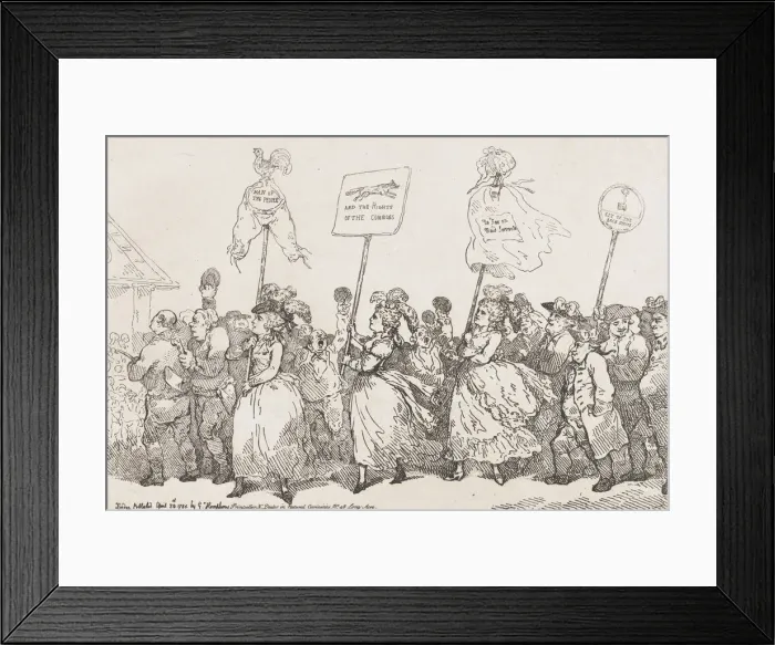 Framed Print : Procession to The Hustings After A Successful Canvass, April 30, 1784. April 30, 1784 Framed Print : Procession to The Hustings After A Successful Canvass, April 30, 1784. April 30, 1784