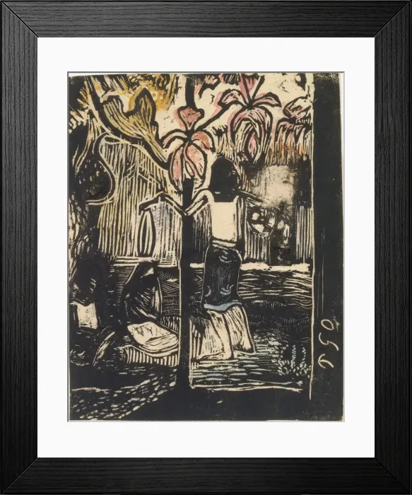 Framed Print : Fragrance (Noa Noa), small block, 1894-95. 1894-95. Creator: Paul Gauguin Framed Print : Fragrance (Noa Noa), small block, 1894-95. 1894-95. Creator: Paul Gauguin