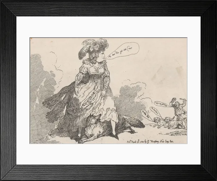 Framed Print : Reynard Put To His Shifts, April 23, 1784. April 23, 1784. Creator: Thomas Rowlandson Framed Print : Reynard Put To His Shifts, April 23, 1784. April 23, 1784. Creator: Thomas Rowlandson