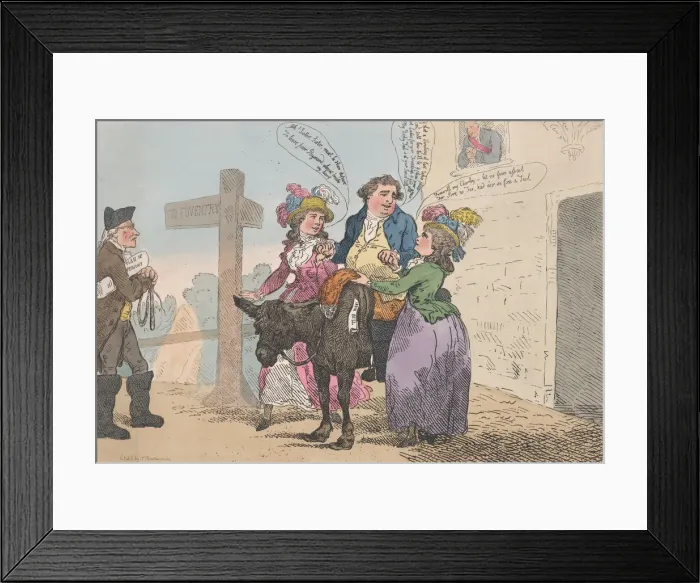 Framed Print : The Departure, April 29, 1784. April 29, 1784. Creator: Thomas Rowlandson Framed Print : The Departure, April 29, 1784. April 29, 1784. Creator: Thomas Rowlandson