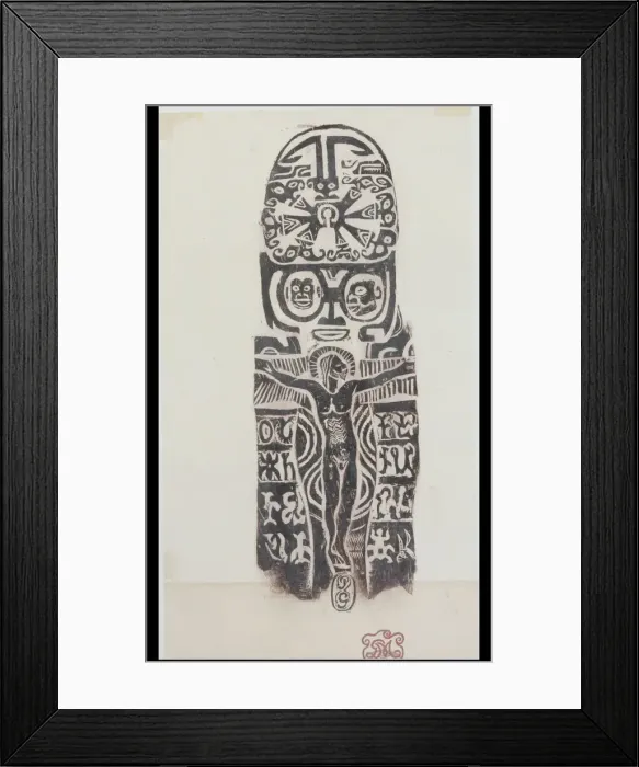 Framed Print : Christ on the Cross, 1926. 1926. Creator: Paul Gauguin Framed Print : Christ on the Cross, 1926. 1926. Creator: Paul Gauguin