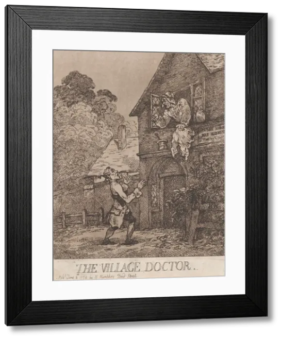 Framed Print : The Village Doctor, June 8, 1774. June 8, 1774. Creator: Thomas Rowlandson Framed Print : The Village Doctor, June 8, 1774. June 8, 1774. Creator: Thomas Rowlandson