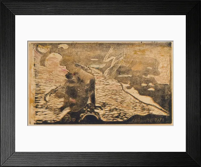 Framed Print : Auti Te Pape, 1893-94. 1893-94. Creator: Paul Gauguin