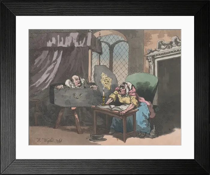 Framed Print : The Dead Alive!, July 1795. July 1795. Creator: Thomas Rowlandson Framed Print : The Dead Alive!, July 1795. July 1795. Creator: Thomas Rowlandson