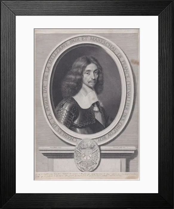 Framed Print : Portrait of Charles de la Porte Duc de la Melleraye, 1662. 1662 Framed Print : Portrait of Charles de la Porte Duc de la Melleraye, 1662. 1662