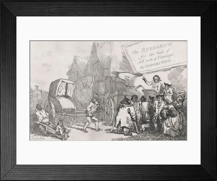 Framed Print : Title Page: A New Book of Horses and Carriages, or, The Rhedarium for the Sale of All Framed Print : Title Page: A New Book of Horses and Carriages, or, The Rhedarium for the Sale of All