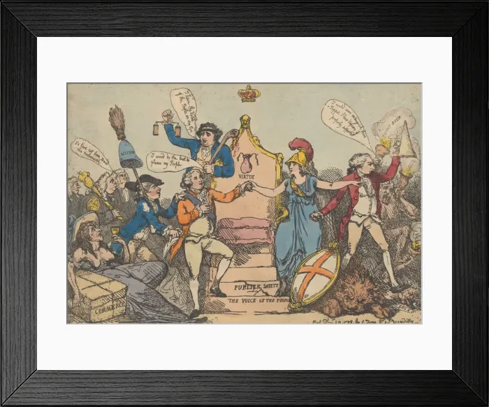 Framed Print : A Touch on the Times, December 29, 1788. December 29, 1788. Creator: Thomas Rowlandson Framed Print : A Touch on the Times, December 29, 1788. December 29, 1788. Creator: Thomas Rowlandson