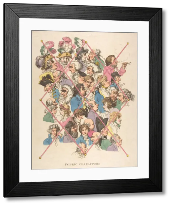 Framed Print : Public Characters, April 1, 1801. April 1, 1801. Creator: Thomas Rowlandson Framed Print : Public Characters, April 1, 1801. April 1, 1801. Creator: Thomas Rowlandson