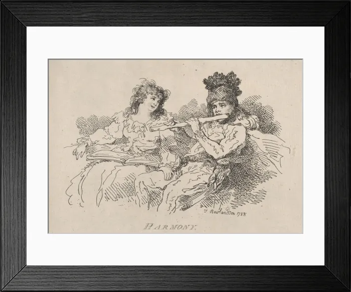 Framed Print : Harmony, August 12, 1785. August 12, 1785. Creator: Thomas Rowlandson Framed Print : Harmony, August 12, 1785. August 12, 1785. Creator: Thomas Rowlandson