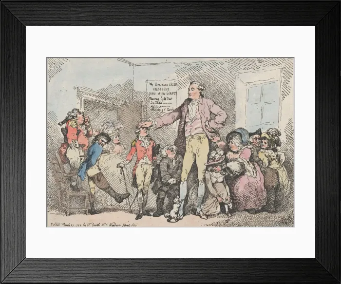 Framed Print : The Surprising Irish Giant of St. Jamess Street, March 27, 1785. March 27, 1785 Framed Print : The Surprising Irish Giant of St. Jamess Street, March 27, 1785. March 27, 1785
