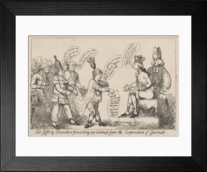 Framed Print : Sir Jeffery Dunstan Presenting an Address from the Corporation of Garratt, De Framed Print : Sir Jeffery Dunstan Presenting an Address from the Corporation of Garratt, De