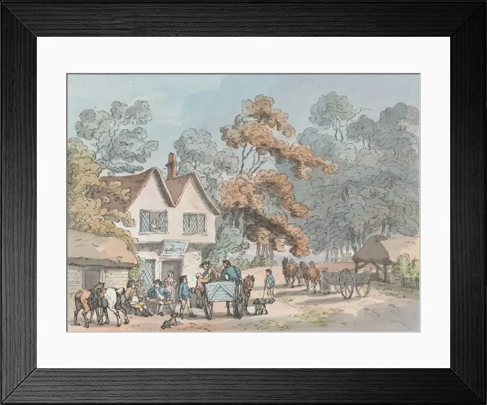 Framed Print : Rural Halt, 1787. 1787. Creator: Thomas Rowlandson Framed Print : Rural Halt, 1787. 1787. Creator: Thomas Rowlandson