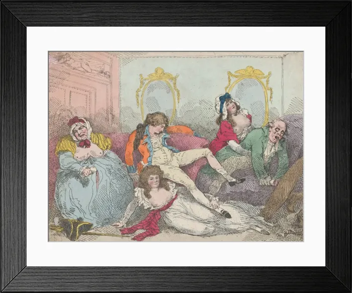 Framed Print : Road to Ruin, 1785. 1785. Creator: Thomas Rowlandson Framed Print : Road to Ruin, 1785. 1785. Creator: Thomas Rowlandson