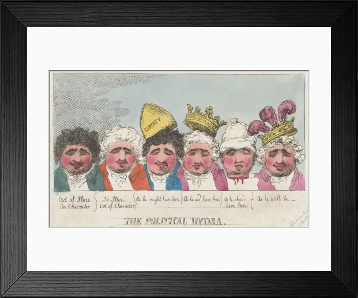 Framed Print : The Political Hydra, April 16, 1806. April 16, 1806. Creator: Thomas Rowlandson Framed Print : The Political Hydra, April 16, 1806. April 16, 1806. Creator: Thomas Rowlandson