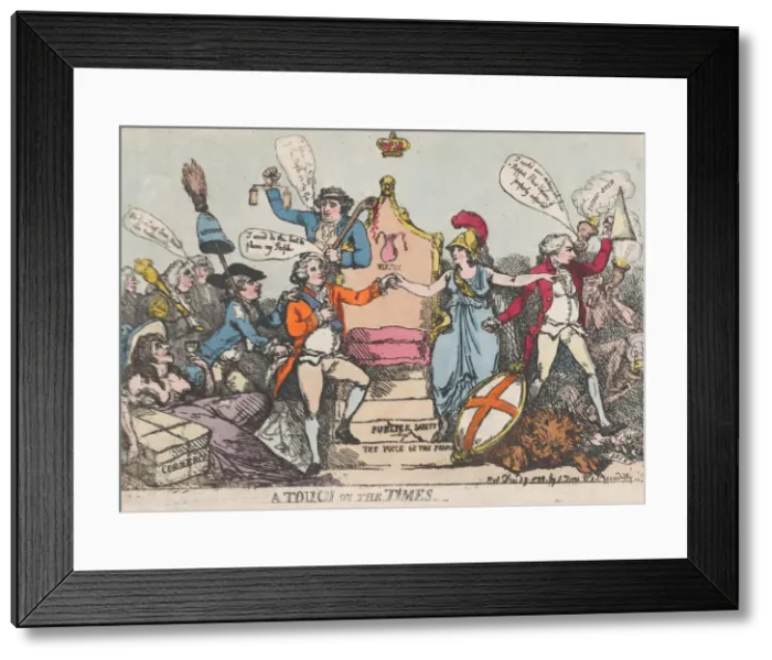 Framed Print : A Touch on the Times, December 29, 1788. December 29, 1788. Creator: Thomas Rowlandson Framed Print : A Touch on the Times, December 29, 1788. December 29, 1788. Creator: Thomas Rowlandson