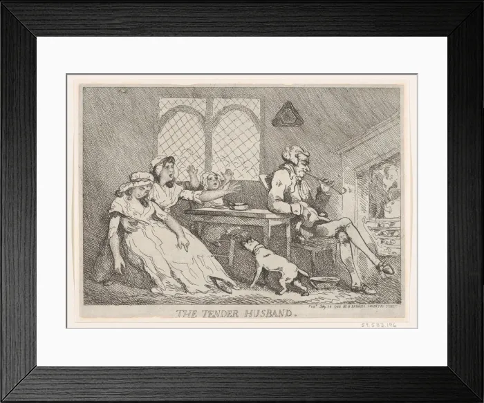 Framed Print : The Tender Husband, July 28, 1786. July 28, 1786. Creator: Thomas Rowlandson Framed Print : The Tender Husband, July 28, 1786. July 28, 1786. Creator: Thomas Rowlandson