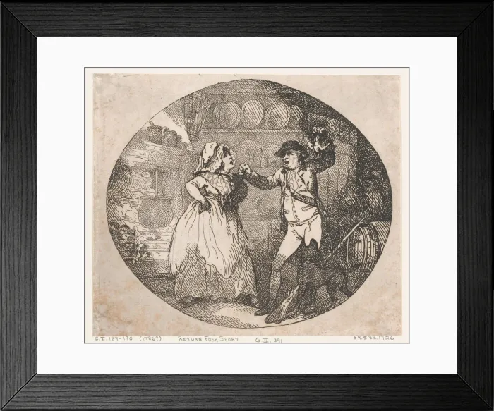 Framed Print : Return from Sport, 1786 (?). 1786 (?). Creator: Thomas Rowlandson Framed Print : Return from Sport, 1786 (?). 1786 (?). Creator: Thomas Rowlandson