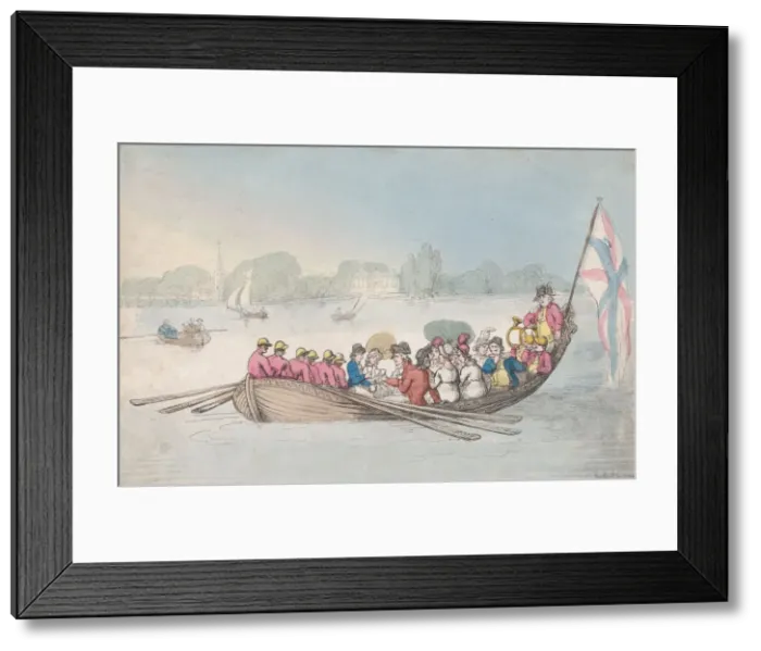 Framed Print : Chelsea Reach, 1799. 1799. Creator: Thomas Rowlandson Framed Print : Chelsea Reach, 1799. 1799. Creator: Thomas Rowlandson