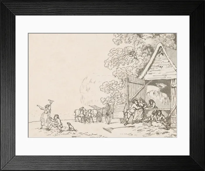 Framed Print : The Haymakers, 1787. 1787. Creator: Thomas Rowlandson Framed Print : The Haymakers, 1787. 1787. Creator: Thomas Rowlandson