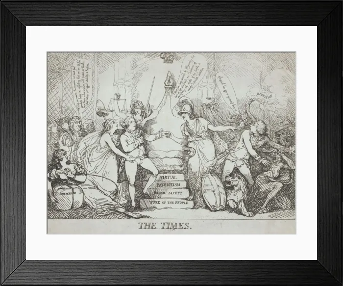 Framed Print : The Times, December 1788. December 1788. Creator: Thomas Rowlandson Framed Print : The Times, December 1788. December 1788. Creator: Thomas Rowlandson