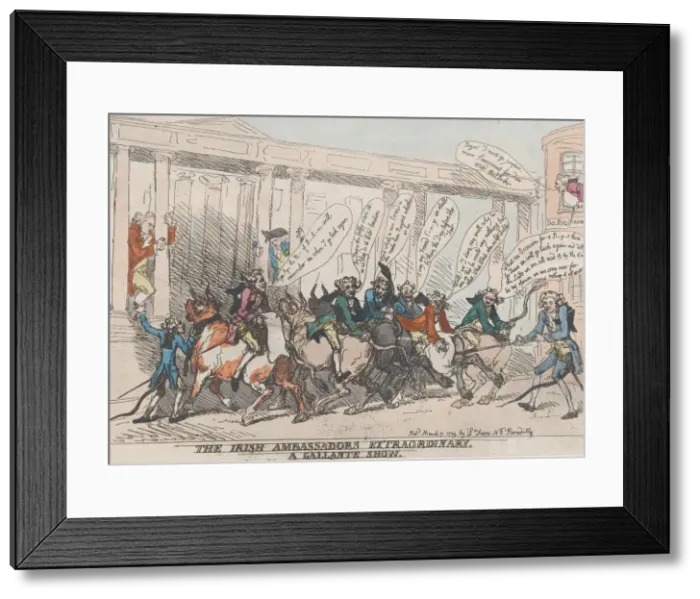Framed Print : The Irish Ambassadors Extraordinary, A Gallante Show, March 7, 1789. March 7, 1789 Framed Print : The Irish Ambassadors Extraordinary, A Gallante Show, March 7, 1789. March 7, 1789