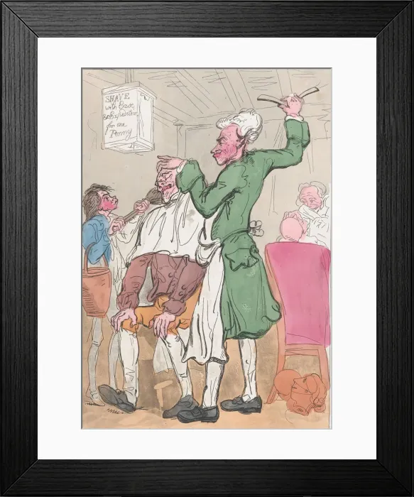Framed Print : A Sufferer for Decency, June 20, 1789. June 20, 1789. Creator: Thomas Rowlandson